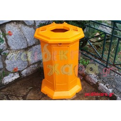 Μαντεμένιος οκτάγωνος απορριμματοδέκτης 60 λίτρων
